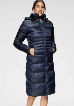 KangaROOS Steppmantel mit abnehmbarer Kapuze Marine, Dunkelgrün, Dunkelgrau, Schwarz