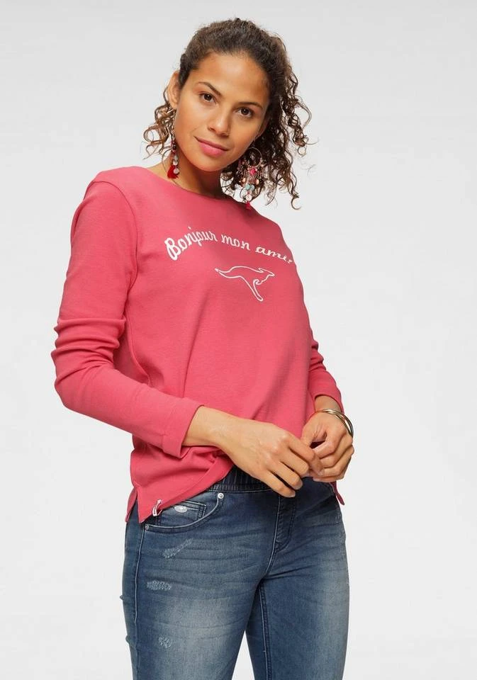 KangaROOS Sweatshirt mit auffälligem Print Himbeere, Marine 10 KangaROOS Sweatshirt mit auffälligem Print Himbeere, Marine – Bild 8