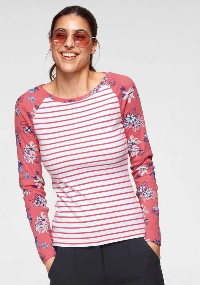 KangaROOS Langarmshirt im angesagtem Mustermix Schwarz, Weiß-marine-gestreift, Himbeere 12 KangaROOS Langarmshirt im angesagtem Mustermix Schwarz, Weiß-marine-gestreift, Himbeere – Bild 10