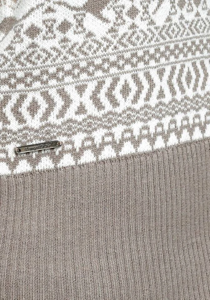cda81fa0-fce6-5d13-8d6c-8784b85f875c.jpg KangaROOS Jacquardpullover im Norweger-Muster mit kleinen Kängurus Offwhite-taupe-gemustert, Marine-hellblau -KANGAROOS Verkäufe cda81fa0 fce6 5d13 8d6c 8784b85f875c