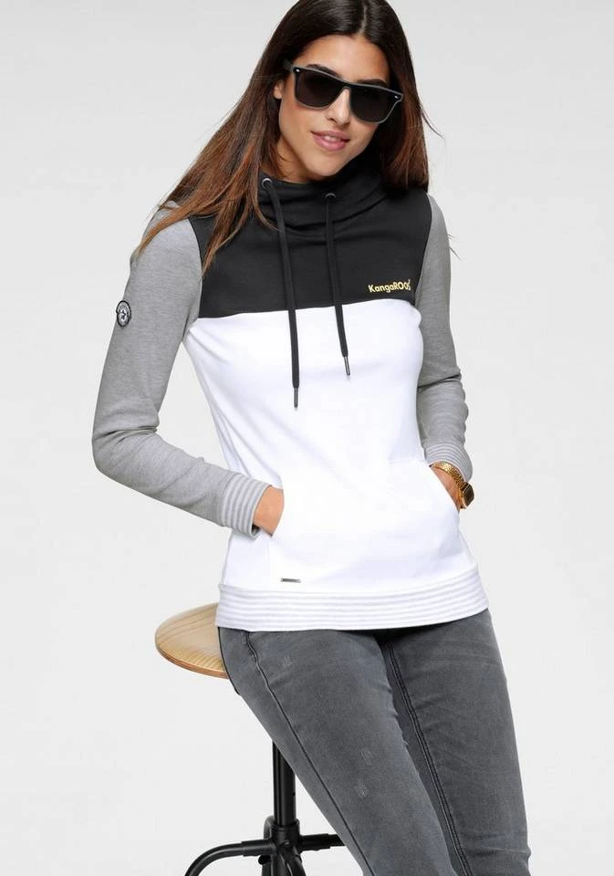 cdeb2a44-1b4a-5897-9032-b1923ce6173c.jpg KangaROOS Kapuzensweatshirt mit modischer Kombination aus Color-Blocking und Streifen Beere-rose, Marine-nachtblau, Schwarz-weiß-hellgrau-meliert -KANGAROOS Verkäufe cdeb2a44 1b4a 5897 9032 b1923ce6173c