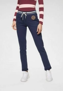 KangaROOS Jogginghose mit lässigem Beinaufschlag Marine-weiß, Anthrazit, Ecru-meliert