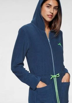 Damenbademantel »Kira«, KangaROOS, mit Reißverschluss und Bindekordel Grau-pink, Blau-neongr&uuml;n -KANGAROOS Verkäufe cef5de1d 4c83 5c67 abd8 ae400c246e73