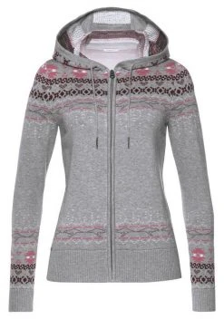 KangaROOS Jacquardstrickjacke im Norweger-Design Grau-meliert-rosa, Marine-weiß -KANGAROOS Verkäufe d11f3a60 b1a1 5e6b bd92 7ade77822ba9