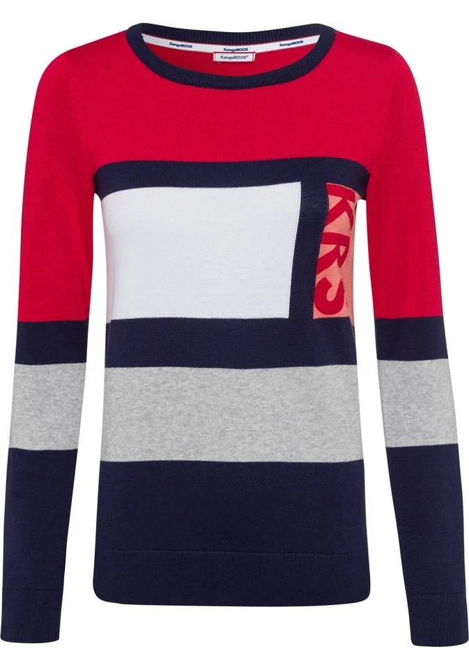 KangaROOS Rundhalspullover im modischem Colourblocking-Look - NEUE KOLLEKTION 3 KangaROOS Rundhalspullover im modischem Colourblocking-Look - NEUE KOLLEKTION