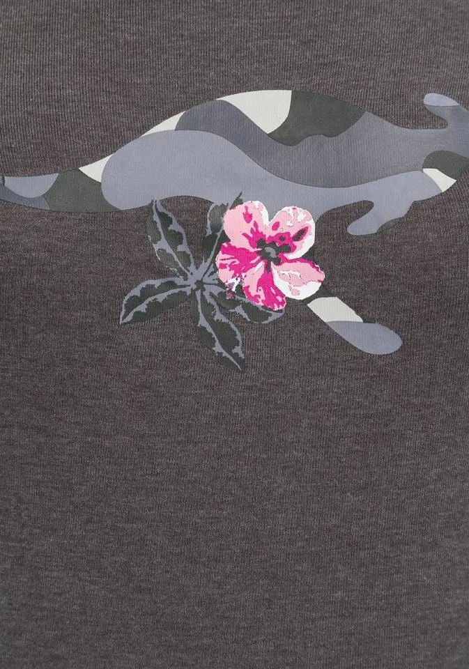 KangaROOS 3/4-Arm-Shirt mit tarnfarbenen Camouflage-Ärmeln und Front-Print Anthrazit-schwarz, Offwhite-tarnfarben 8 KangaROOS 3/4-Arm-Shirt mit tarnfarbenen Camouflage-Ärmeln und Front-Print Anthrazit-schwarz, Offwhite-tarnfarben – Bild 6