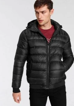 KangaROOS Steppjacke mit abnehmbarer Kapuze Schwarz, Gelb, Blau