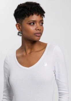 KangaROOS Longsleeve mit V-Neck und silberschimmernden Logodruck auf der Brust - NEUE KOLLEKTION Mint, Weiß, Schwarz 4 KangaROOS Longsleeve mit V-Neck und silberschimmernden Logodruck auf der Brust - NEUE KOLLEKTION Mint, Weiß, Schwarz -KANGAROOS Verkäufe d9e55107 a2ef 5a7b a792 04adc7b8b7a1