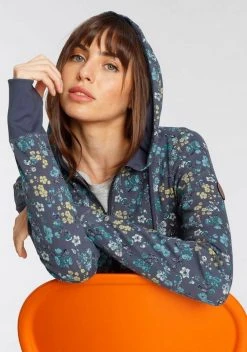 KangaROOS Kapuzensweatjacke mit floralem Allover-Druck - NEUE KOLLEKTION Schwarz, Marine -KANGAROOS Verkäufe da331ce3 bb53 5971 a326 0b9466df26f6