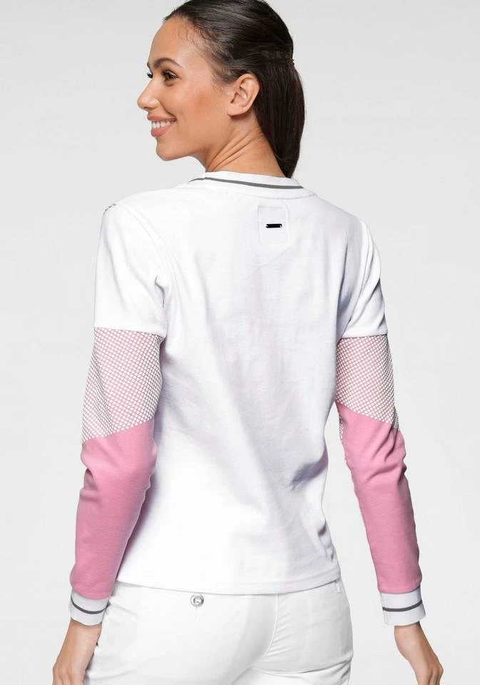 KangaROOS Sweatshirt im Colorblocking-Design mit Pünktchen Rosa-weiß-hellgrau-bedruckt, Schwarz-hellgrau-meliert, Himbeere-meliert, Marine-hellblau 4 KangaROOS Sweatshirt im Colorblocking-Design mit Pünktchen Rosa-weiß-hellgrau-bedruckt, Schwarz-hellgrau-meliert, Himbeere-meliert, Marine-hellblau – Bild 2