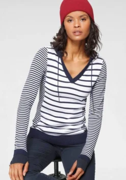 KangaROOS Kapuzenpullover mit trendigem Streifenbreiten-Mix - NEUE KOLLEKTION