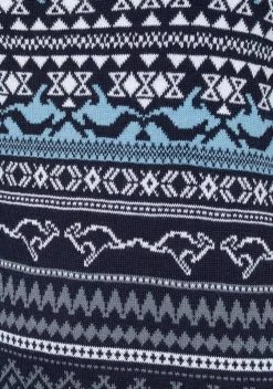 KangaROOS Strickkleid im kontrastreichen Norweger-Design Schwarz-weiß-gemustert, Blau-weiß-gemustert -KANGAROOS Verkäufe e2a94698 c0d0 5116 88fd 5256f8a93172