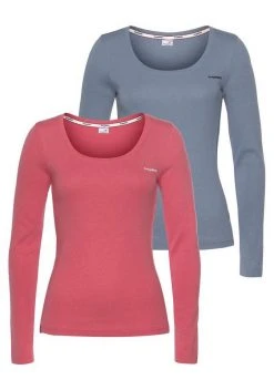 KangaROOS Langarmshirt (Packung, 2-tlg., 2er-Pack) im Doppelpack in toller Basic-Form Marine | grau-meliert, Blau-himbeere, Schwarz-weiß -KANGAROOS Verkäufe e550e6f0 d246 598f ba5c 8b8c7b62f8c6