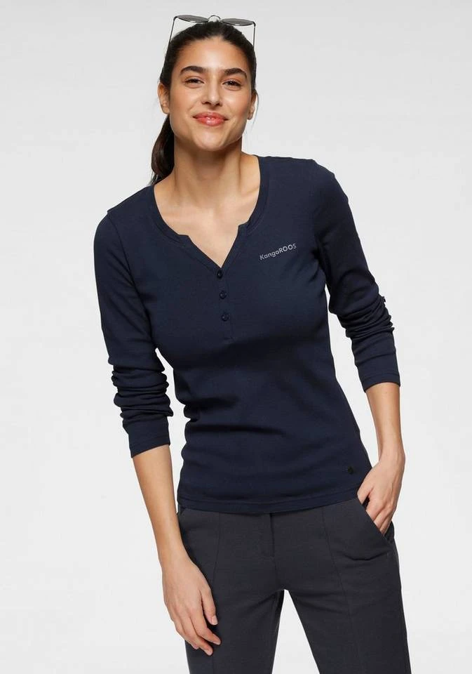 KangaROOS Shirtbluse mit Turn-up Ärmeln - NEUE KOLLEKTION 3 KangaROOS Shirtbluse mit Turn-up Ärmeln - NEUE KOLLEKTION