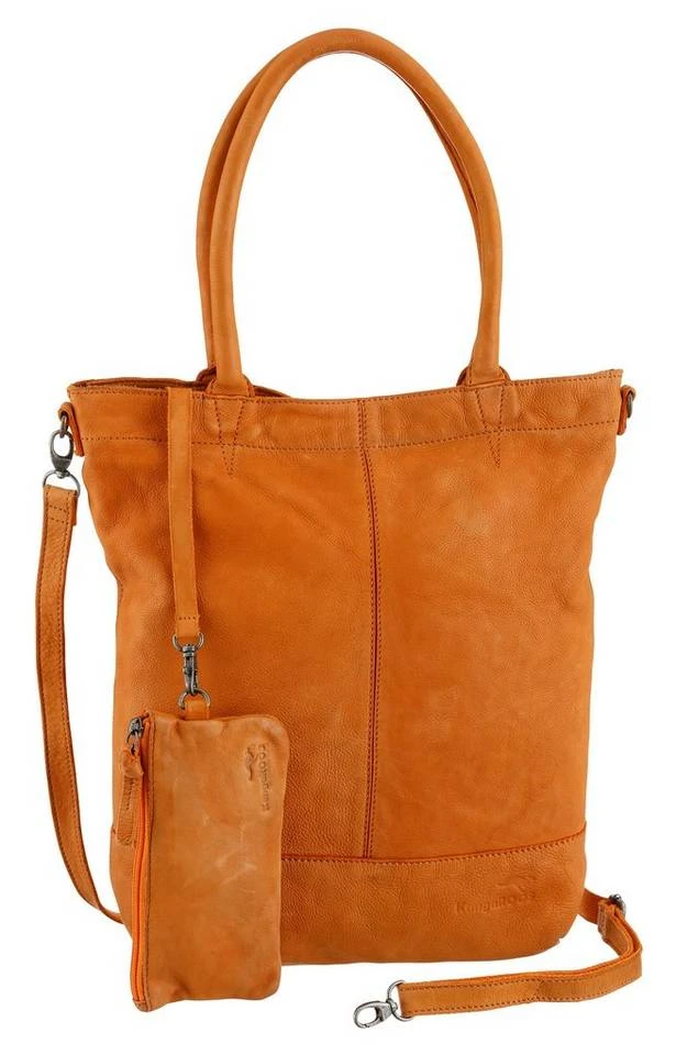KangaROOS Shopper »Amber«, aus Leder mit abnehmbarer Reißverschluss-Tasche Orange, Grau, Schwarz, Dunkelgrün 7 KangaROOS Shopper »Amber«, aus Leder mit abnehmbarer Reißverschluss-Tasche Orange, Grau, Schwarz, Dunkelgrün – Bild 5