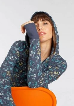 KangaROOS Kapuzensweatjacke mit floralem Allover-Druck - NEUE KOLLEKTION Schwarz, Marine -KANGAROOS Verkäufe e718ac15 170b 504f a988 5571d5696523