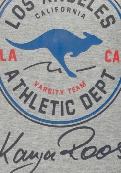 KangaROOS Sweatshirt mit großem Retro Label-Druck im Collage-Look - NEUE KOLLEKTION Hellgrau-meliert, Marine, Wei&szlig; -KANGAROOS Verkäufe e81d356e e410 5898 9cf7 b4c0ae8689eb