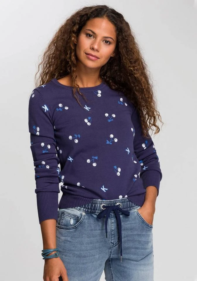 KangaROOS Strickpullover mit fruchtigem Kirschen-Druck Marine, Pink 9 KangaROOS Strickpullover mit fruchtigem Kirschen-Druck Marine, Pink – Bild 7