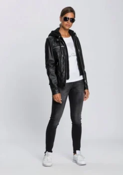 KangaROOS Lederjacke im Biker-Look mit abnehmbaren Sweateinsatz - NEUE KOLLEKTION Lindgrün, Schwarz, Ecru -KANGAROOS Verkäufe ebdcd95e 0299 541a a51e 515f4f92ec4a 1