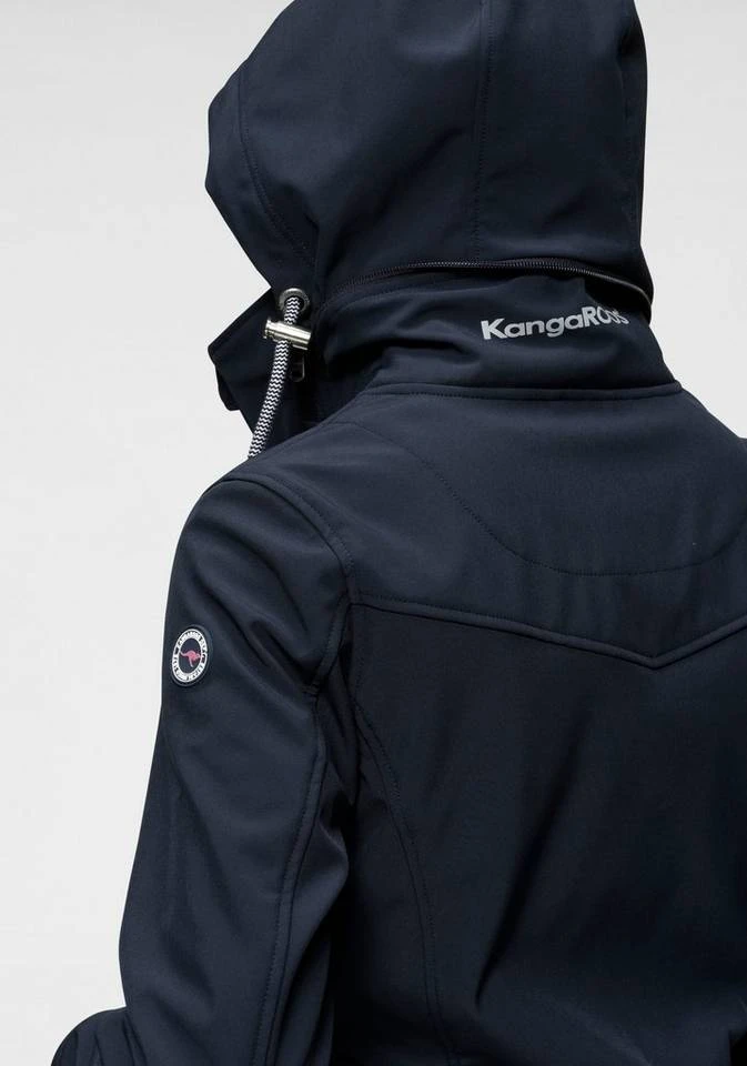 KangaROOS Softshelljacke mit versteckt, verstaubarer Kapuze Schwarz, Rosa, Marine, Graublau 6 KangaROOS Softshelljacke mit versteckt, verstaubarer Kapuze Schwarz, Rosa, Marine, Graublau – Bild 4