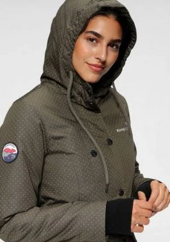 KangaROOS Funktionsparka im modischen Pünktchen-Print Bordeaux-mauve-gepunktet, Marine-wei&szlig;-gepunktet, Khaki-grau-gepunktet, Schwarz-wei&szlig;-gepunktet -KANGAROOS Verkäufe f12633b3 1ac6 5142 bbb5 52187006f73f