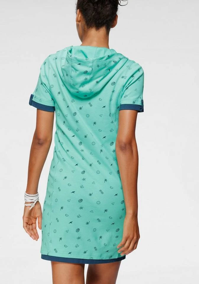KangaROOS Jerseykleid mit maritimen Anker-Alloverprint Marine, Beere-meliert, Türkis 4 KangaROOS Jerseykleid mit maritimen Anker-Alloverprint Marine, Beere-meliert, Türkis – Bild 2