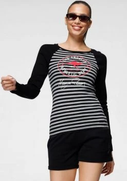 KangaROOS Langarmshirt mit großem Retro Label-Druck und Raglanärmeln - NEUE KOLLEKTION Schwarz-grau, Marine-weiß, Himbeere-weiß -KANGAROOS Verkäufe f711ebf4 a225 51cd a186 9177c60f8381