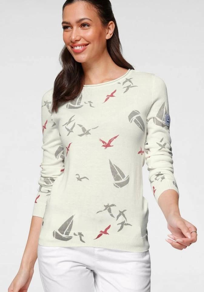 KangaROOS Strickpullover mit tollem maritimen Muster Dunkelblau-gemustert, Grau-gemustert 3 KangaROOS Strickpullover mit tollem maritimen Muster Dunkelblau-gemustert, Grau-gemustert